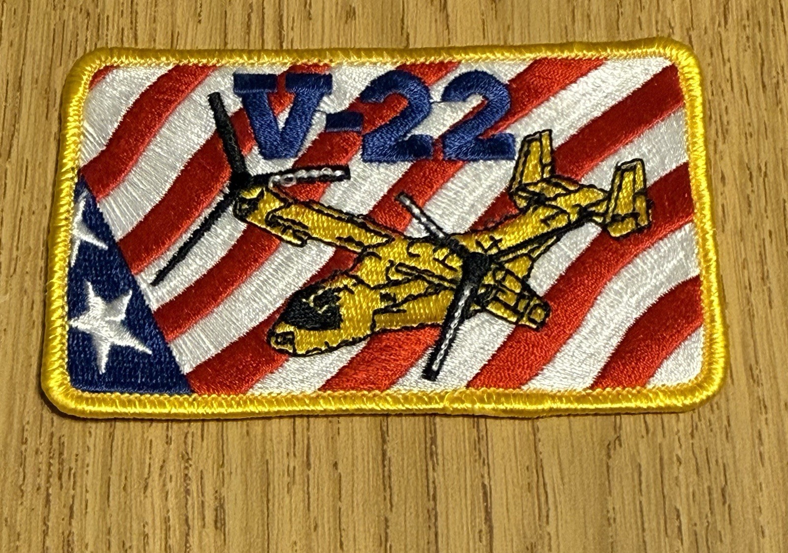 Bell Helicopter V22 Tilt Rotor Aircraft Patch Osprey American Flag
