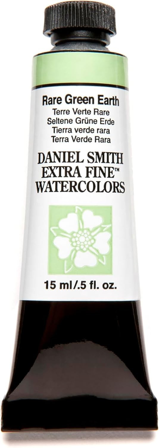 Daniel Smith Extra Fine Watercolor 0.5 Fl Oz (Pack of 1), Rare Green Earth