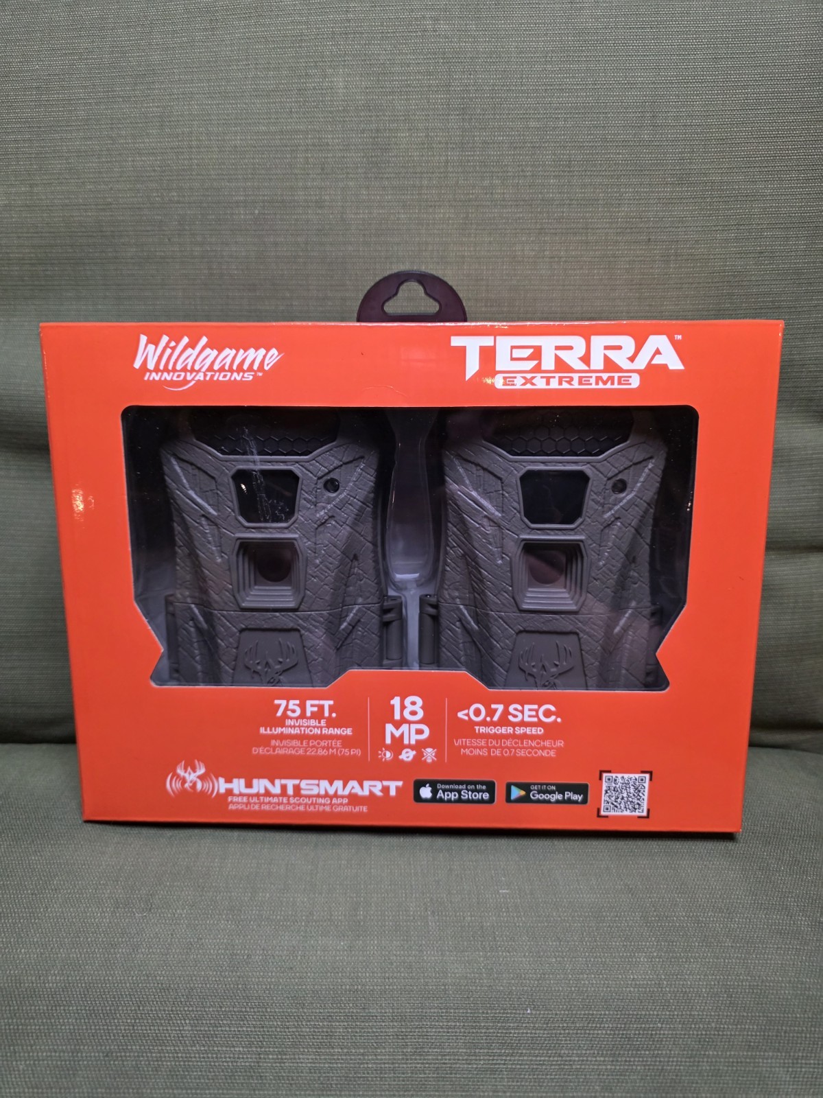 2 Pack Wildgame TERRA EXTREME 18MP Trail Cameras Infrared Hunting Tree Stand Cam
