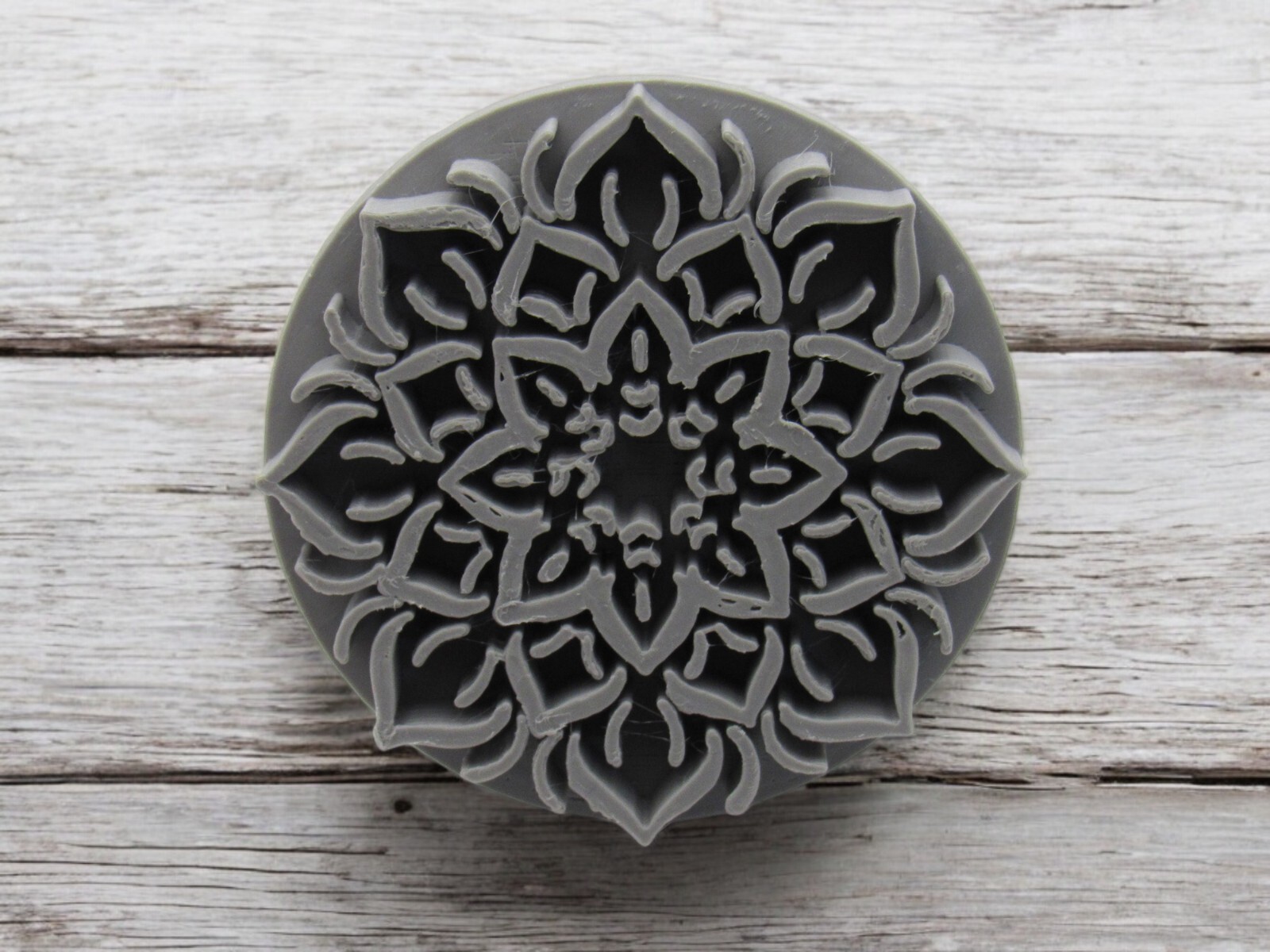 Mandala Clay Pottery Texture Stamp Accent Design 2