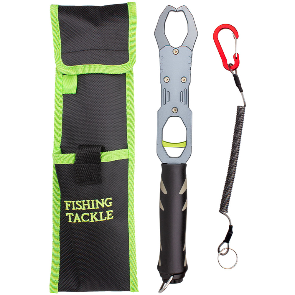 30cm Fishing Pliers Aluminum Alloy with 18kg Scale 360 Rotation Saltwater Ready