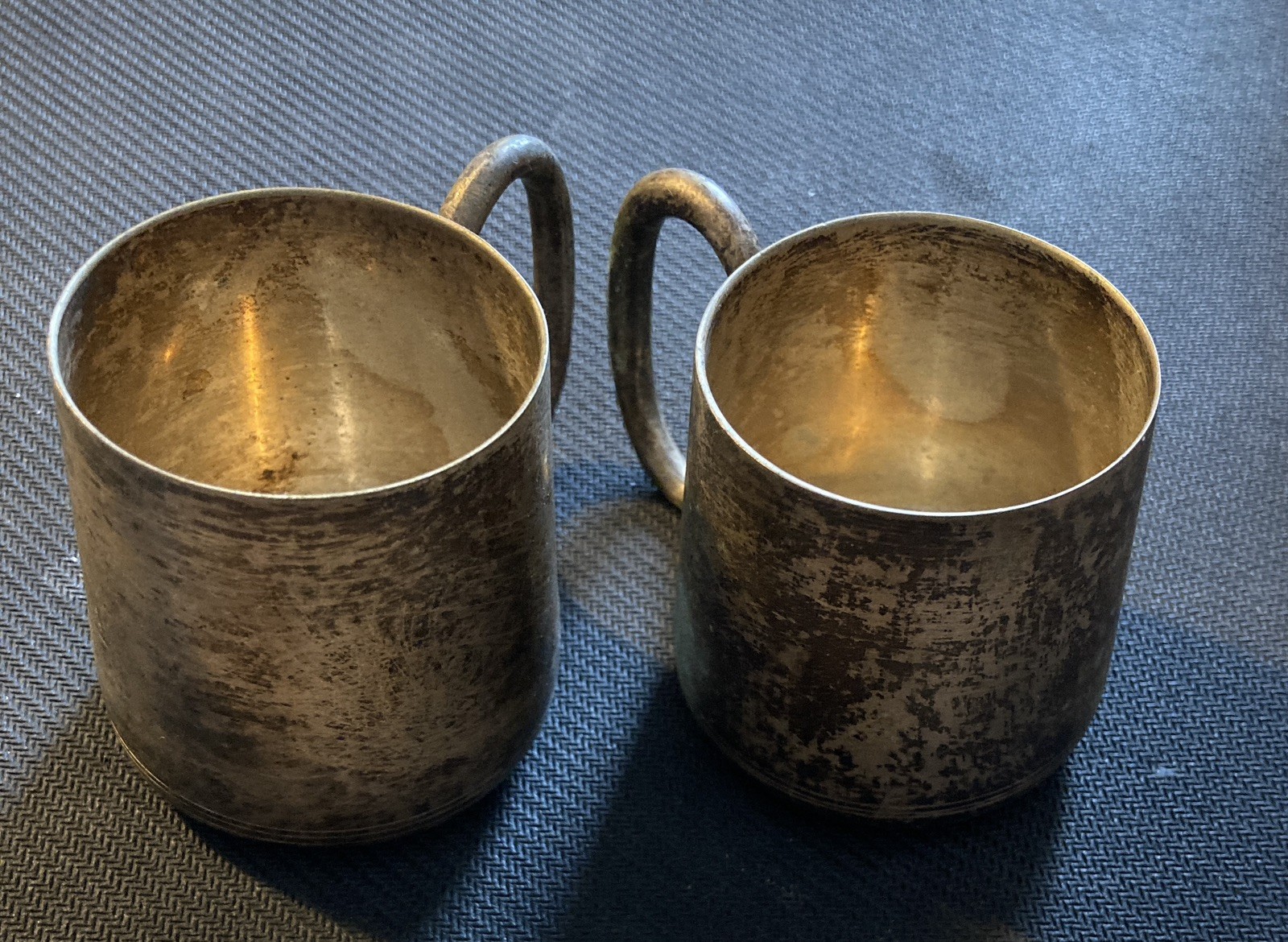 Vintage Crosby  Co. Baby Mug EPNS A1 Silver plated Set of 2
