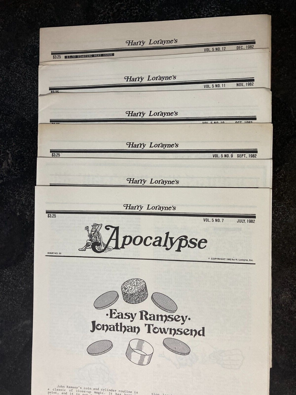 Harry Lorayne's Apoclypse Vol 5 Jan thru Dec 1982