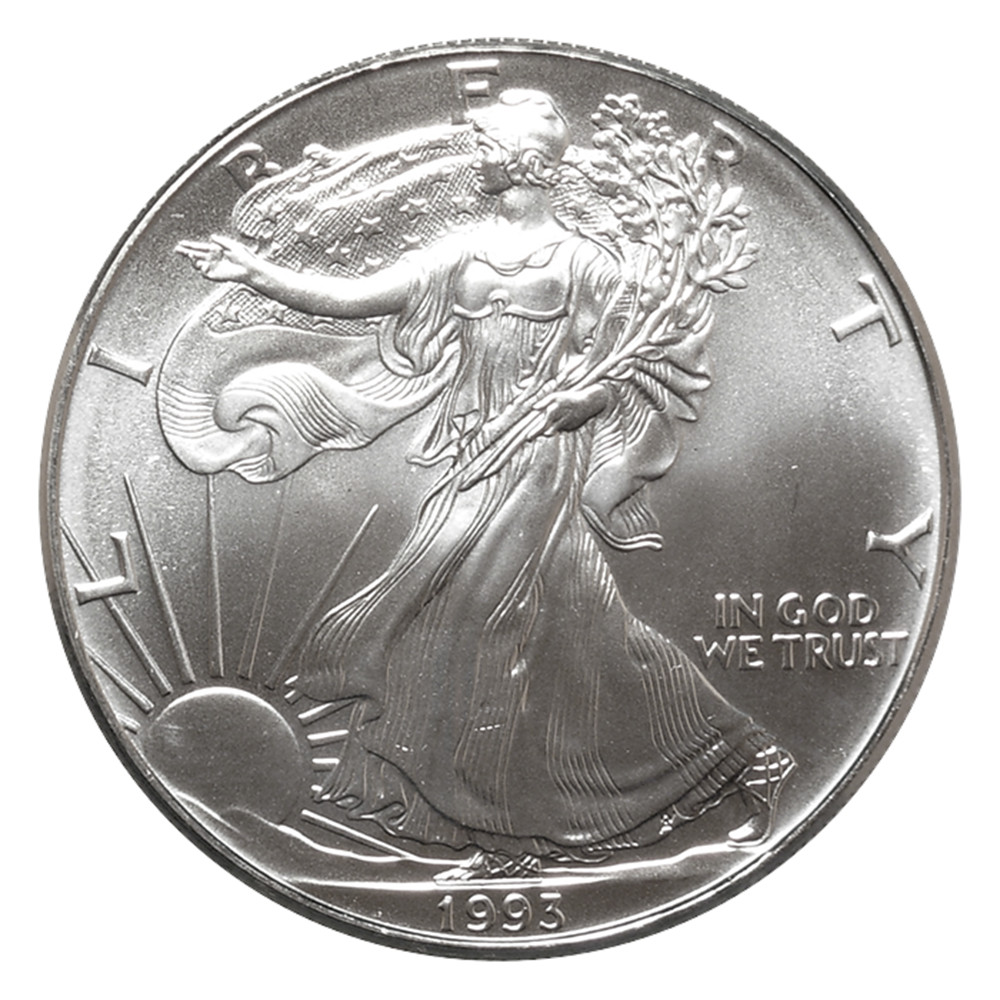 1993 $1 1-oz American Silver Eagle GEM BU
