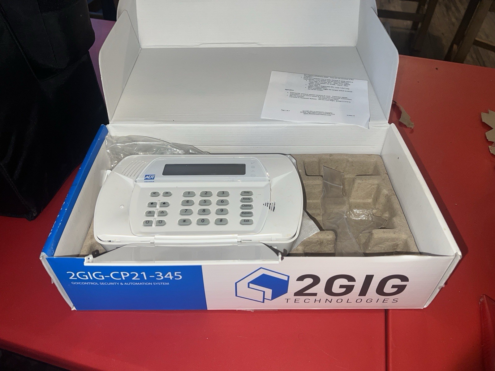Ñ 2GIG-CP21-345 Security & Automation Control Panel Keypad