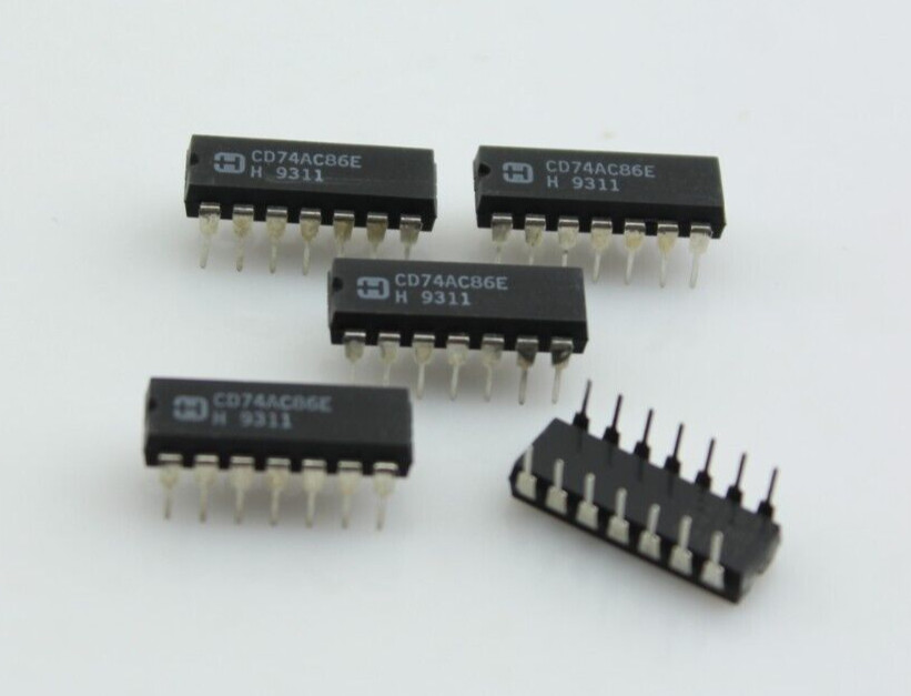 New Qty 5 HARRIS CD74AC86E XOR Gate IC 14-PDIP