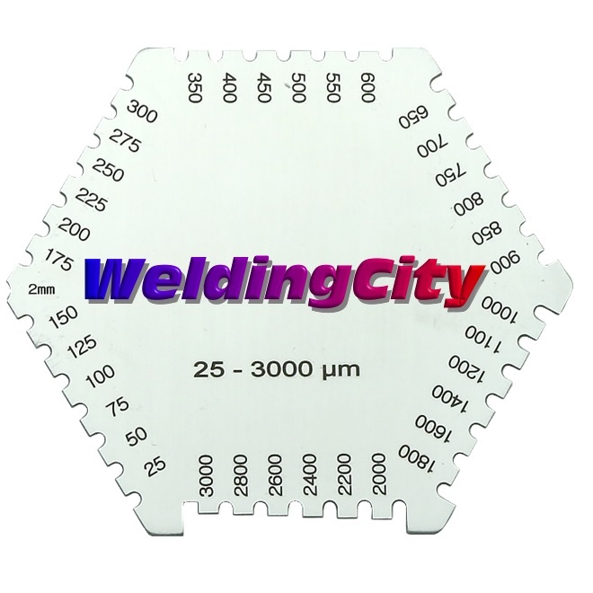 WeldingCity® Wet Film Comb Hexagonal Gauge 25-3000 um | US Seller Fast HG016