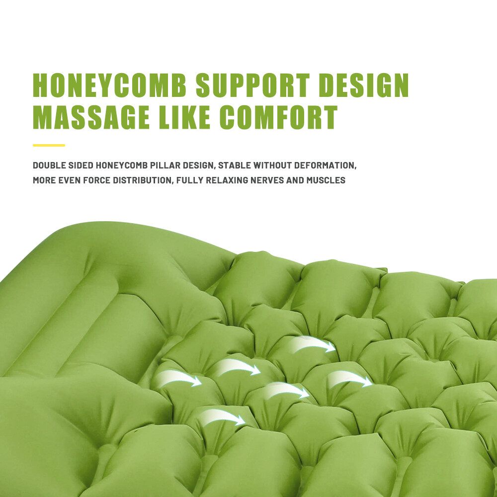 Air Mattresses Portable Outdoor Self-Inflating Mats For Camping Hiking Green Pad