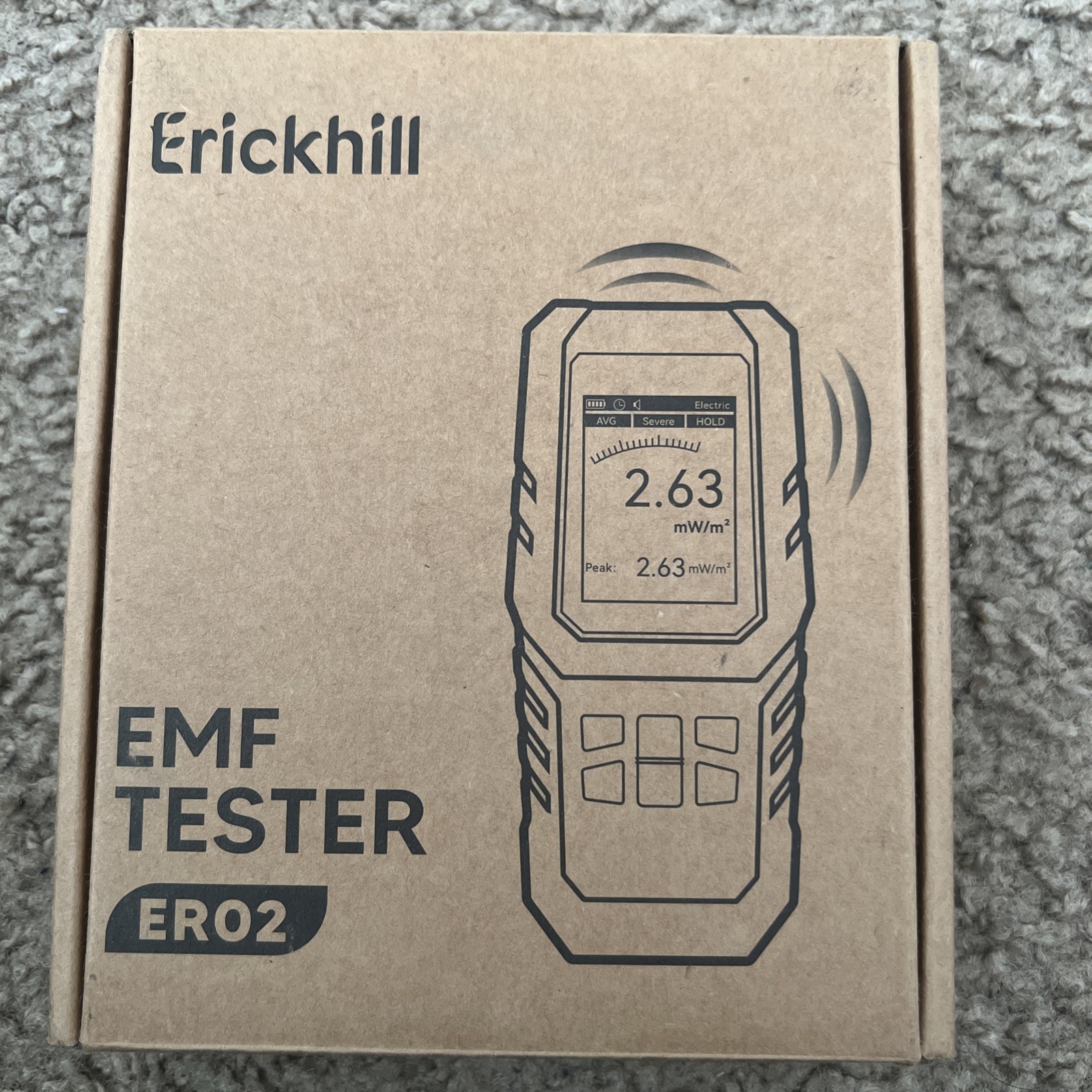 ERICKHILL ER02 EMF Meter Electromagnetic Field Radiation EF RF MF Detector Tool