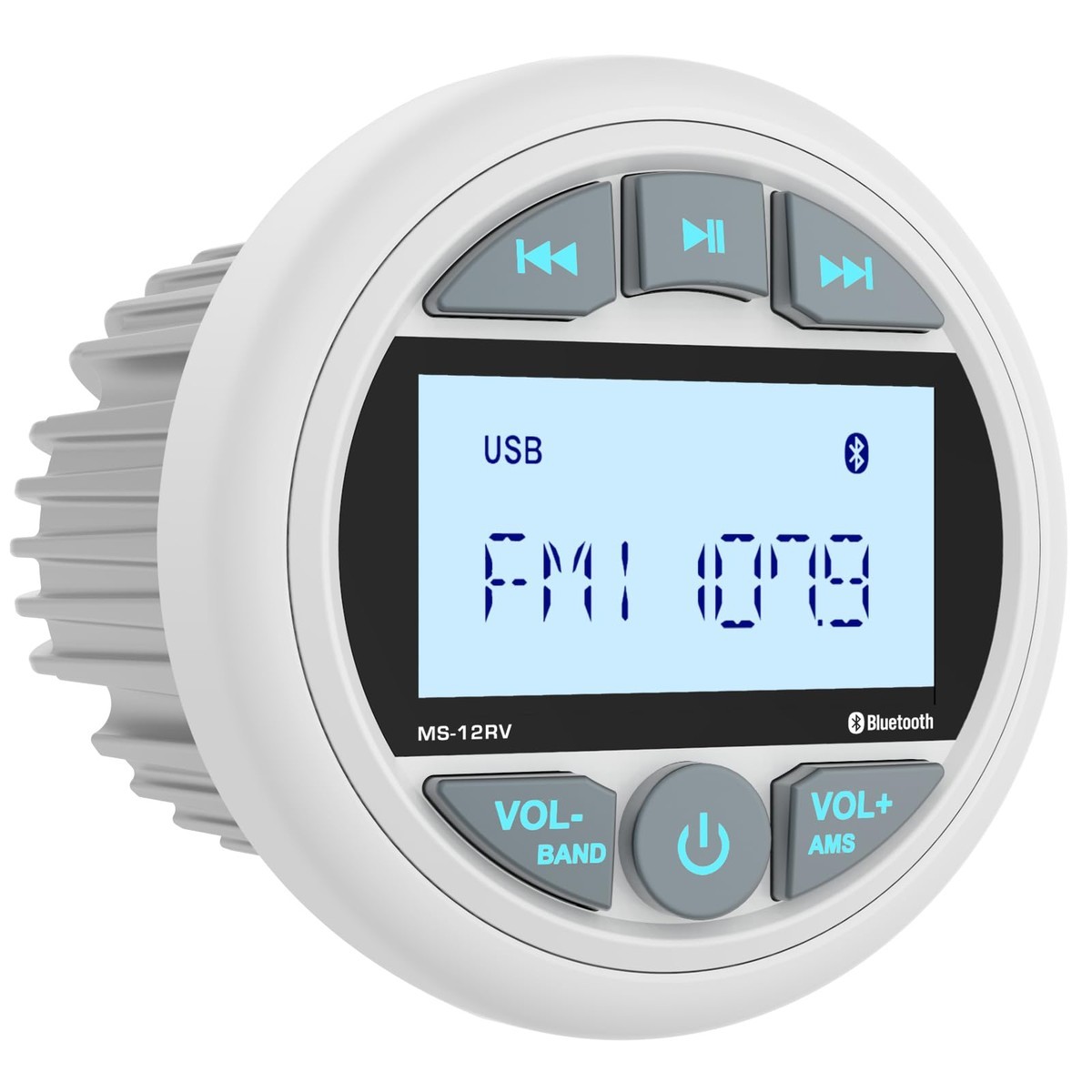 DOVOX Bluetooth Marine Stereo Receiver Waterproof 2.8 LCD AM FM USB AUX