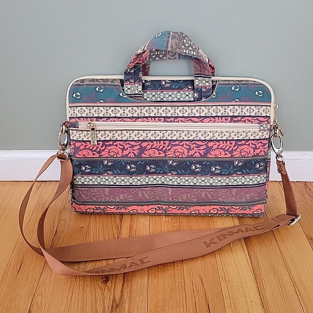 Kinmac 15” Cacti 360° Cushion Protective Laptop Case Shoulder Strap Boho
