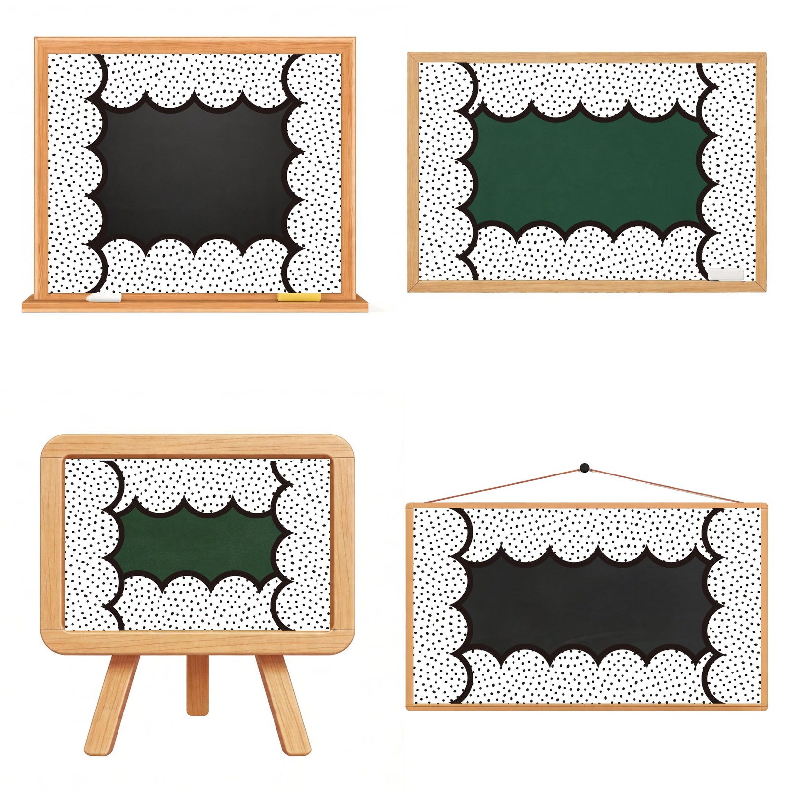 Mezeathos Black Polka Dot Bulletin Border