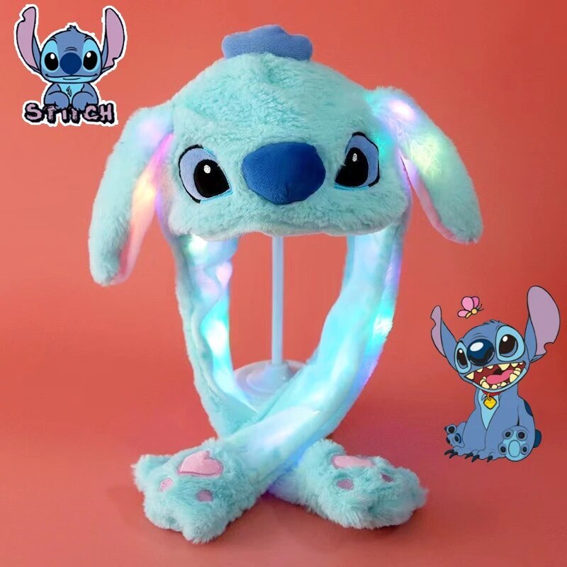 Lilo & Stitch Moving Stitch Bunny Ear Glowing Toy Ction Figure Pikachu Funny