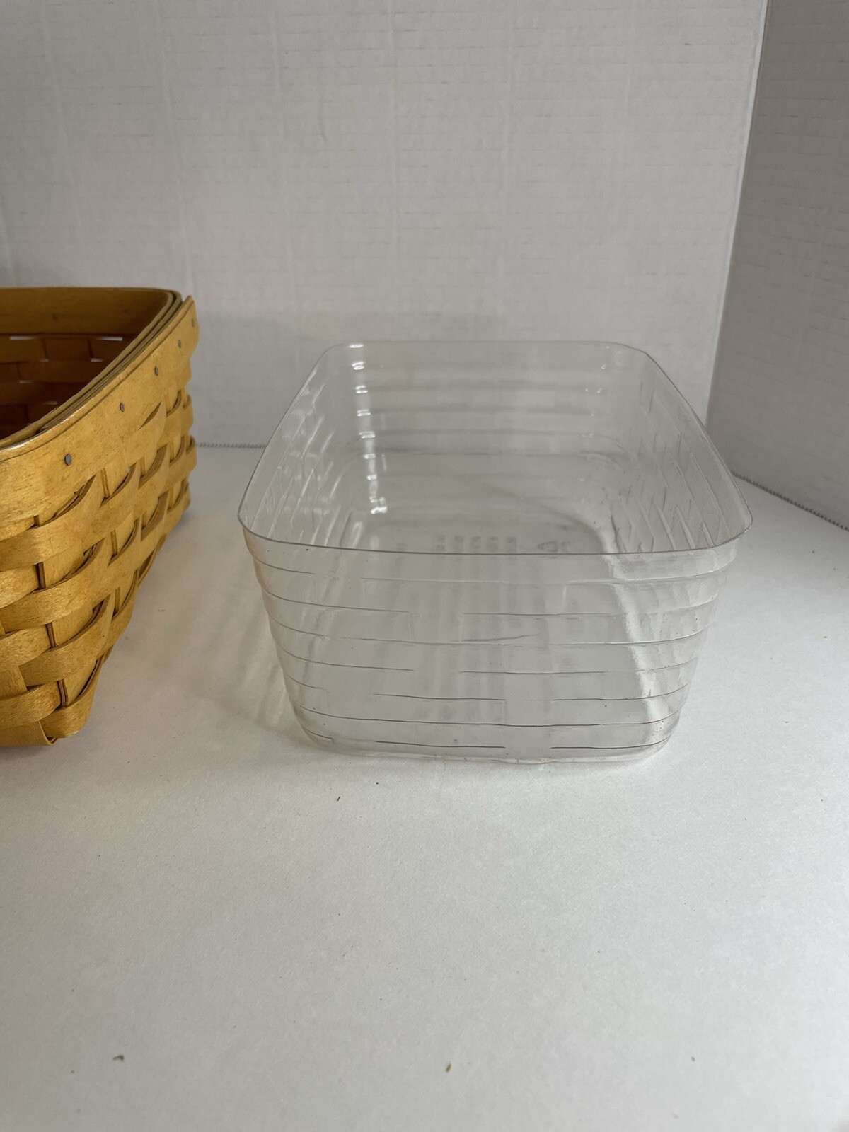 Longaberger 2000 Address Success Start Basket And Protector Set EUC