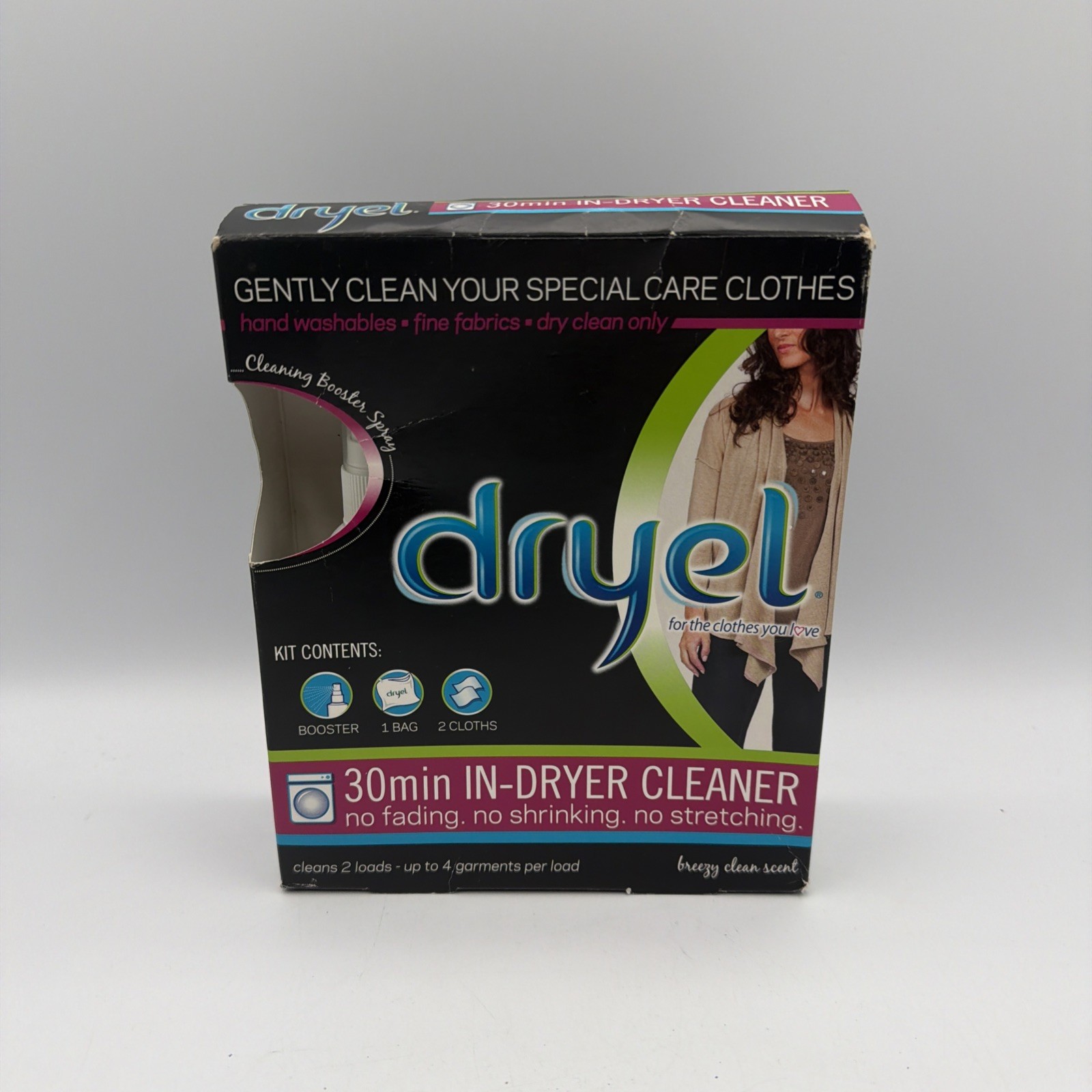 Dryel 30 min In-Dryer Cleaner Booster 2 Loads Kit New Sealed
