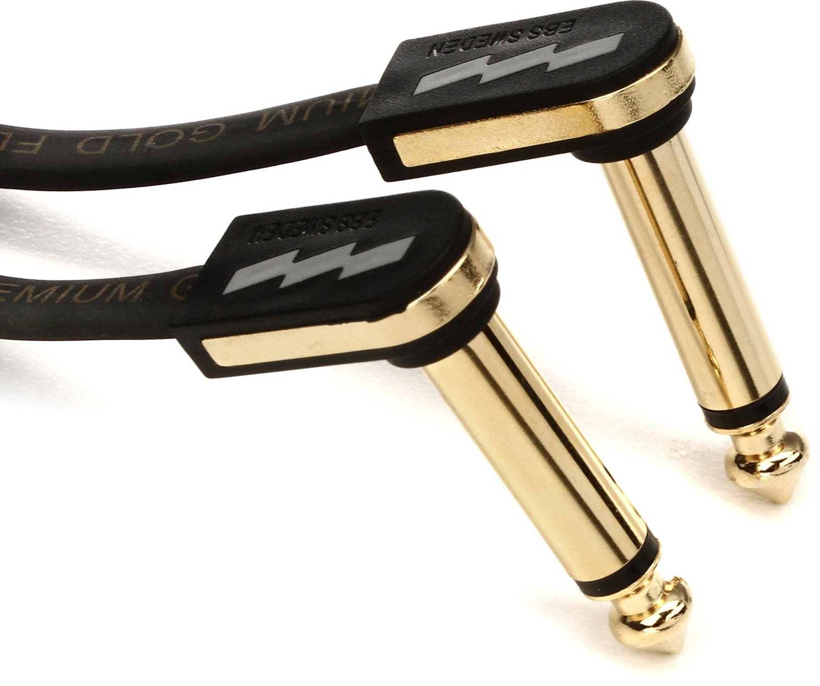EBS PG-10 Premium Gold Flat Patch Cable - 3.94 inches (3-pack) Bundle