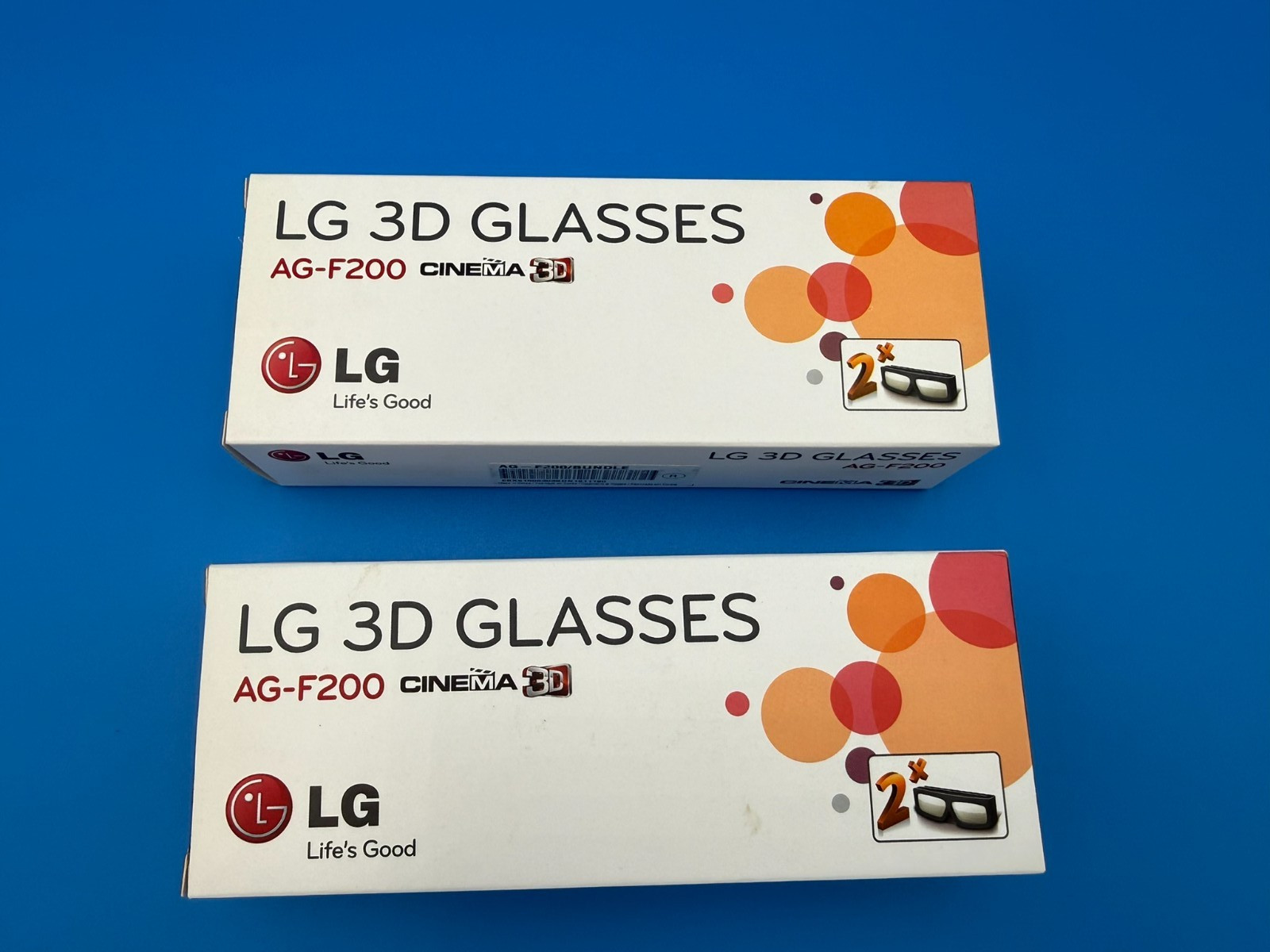 LG 3D Glasses AG-F200 Two Sets (4 Total Pairs) *NEW* With Open Box