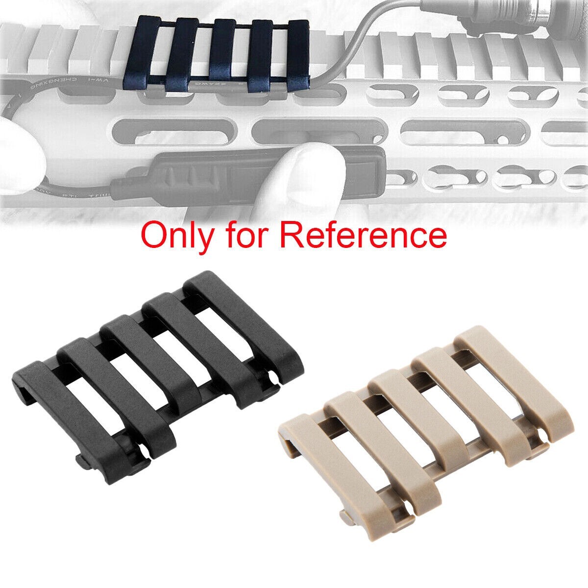 Low Profile 5 Slots Wire Loom Secures Switch Wire Rail Cover for Picatinny Rail