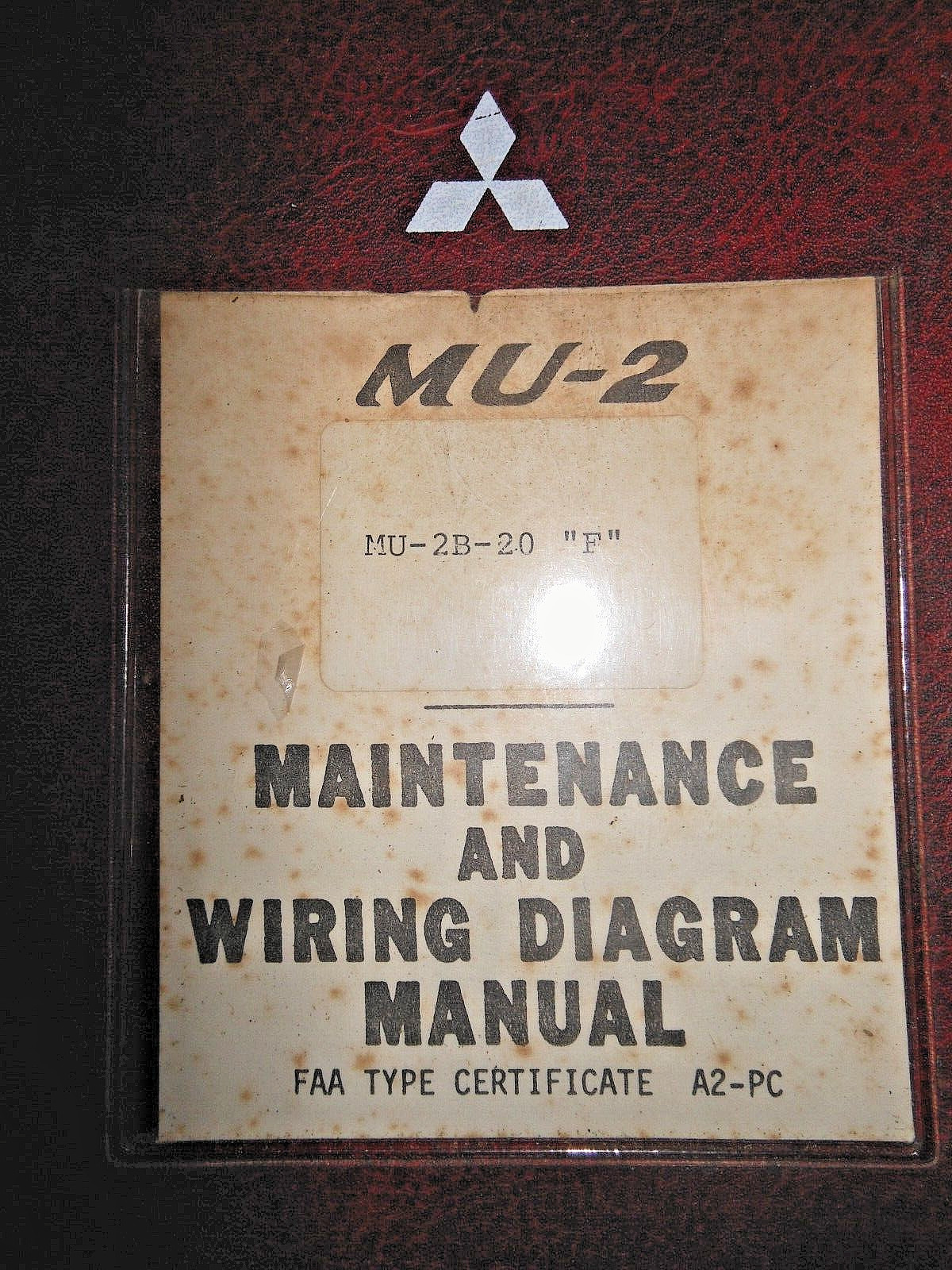 Mitsubishi MU-2 Model F Illustrated Maintenance & Wiring Diagram Manual + Binder