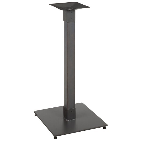 Industrial Style Bar Height Wood Table Base in Antique Slate Gray Wood Finish
