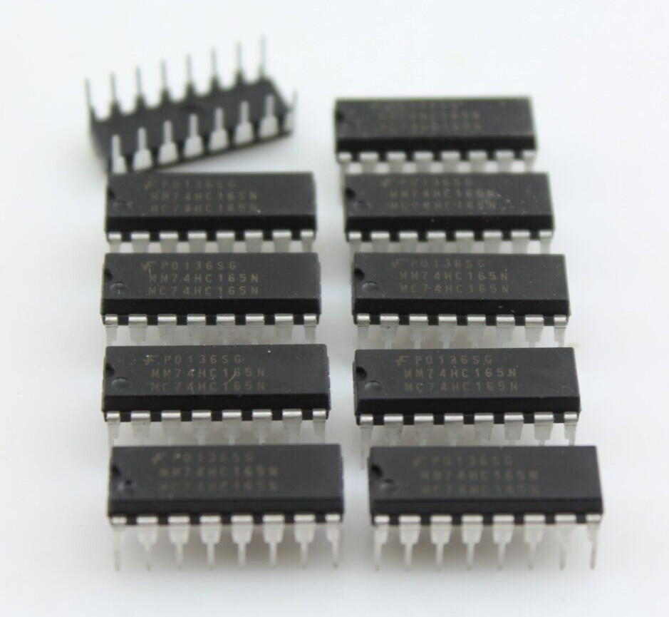 New Qty 10 Fairchild MM 74HC165N Shift Register 8-Bit Parallel Load DIP-16 NOS