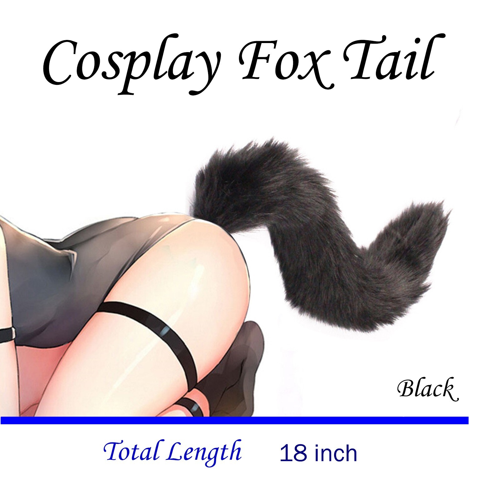 Fox tail stainless steel Small artificial role playing Anus Toy Multicolor