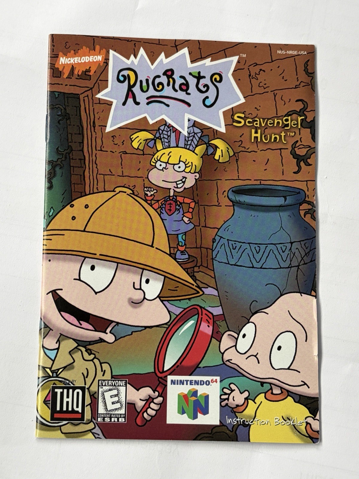 Rugrats Scavenger Hunt N64 Nintendo 64 Instruction Manual Booklet Authentic ONLY