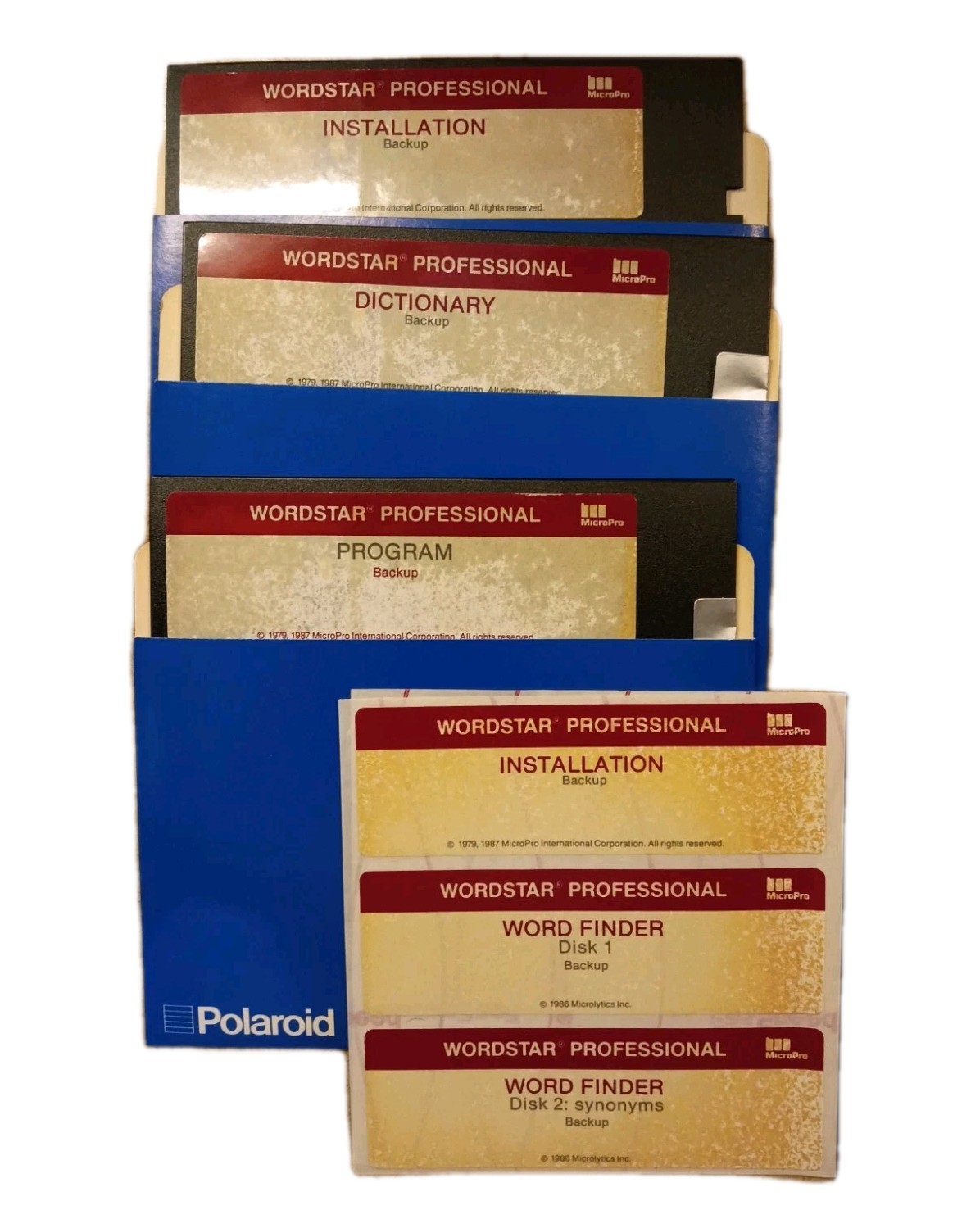 Wordstar Professional 4.0 6 Disk Set DOS Software Vintage Floppy Reg Card Case