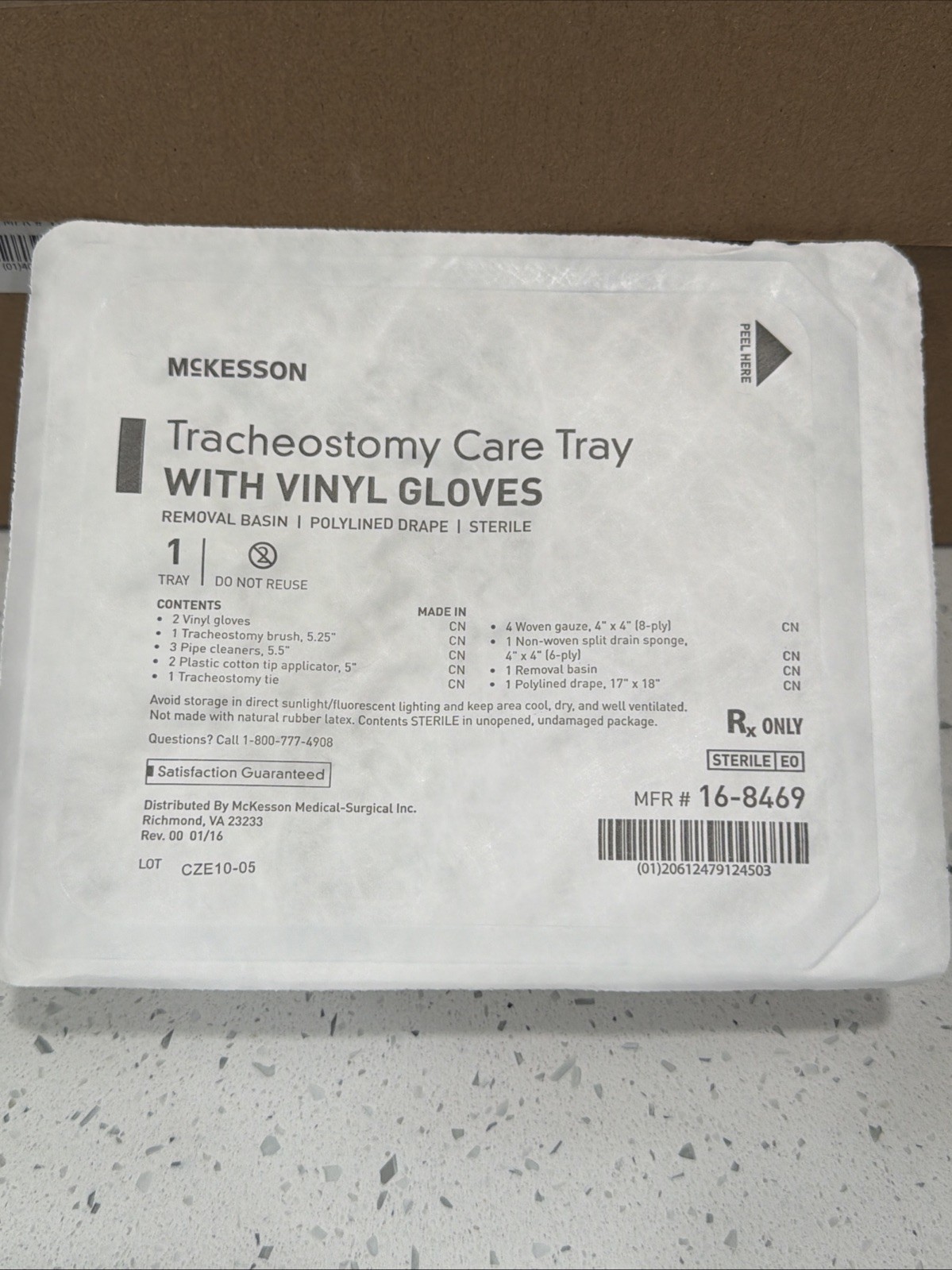 New - McKesson Tracheostomy Care Tray with Gloves #16-8469 Lot Of 19