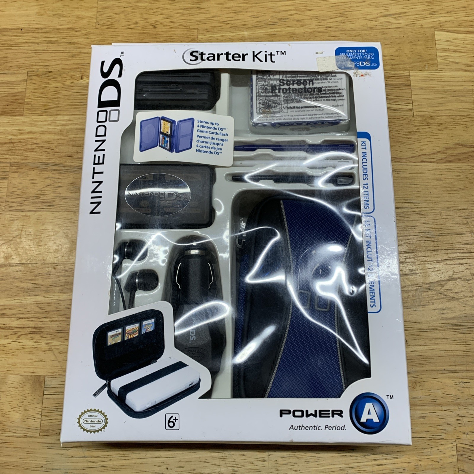 NEW Nintendo DS Starter Kit Power A (Blue) Open Box Never Used