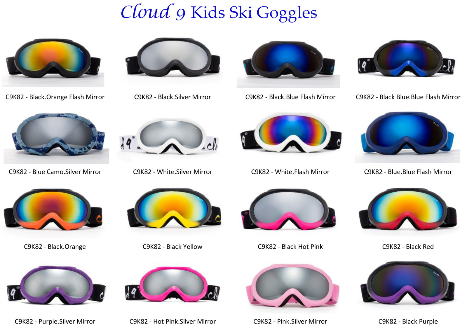 Kids Youth Ski SnowBoard Goggles Dual Lens Anti Fog UV Protection Carry Pouch