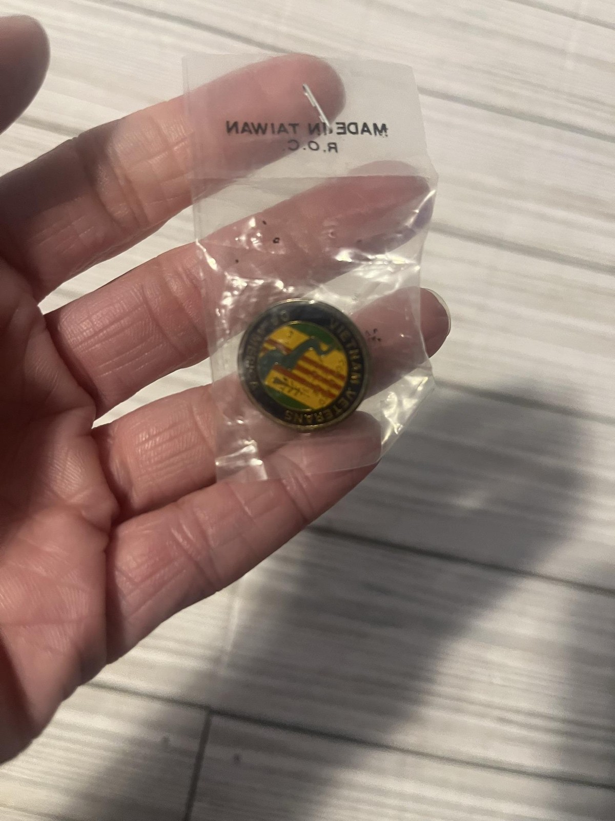 Vietnam Veterans Of America Round Enamel Lapel Pin Badge Made In Taiwan