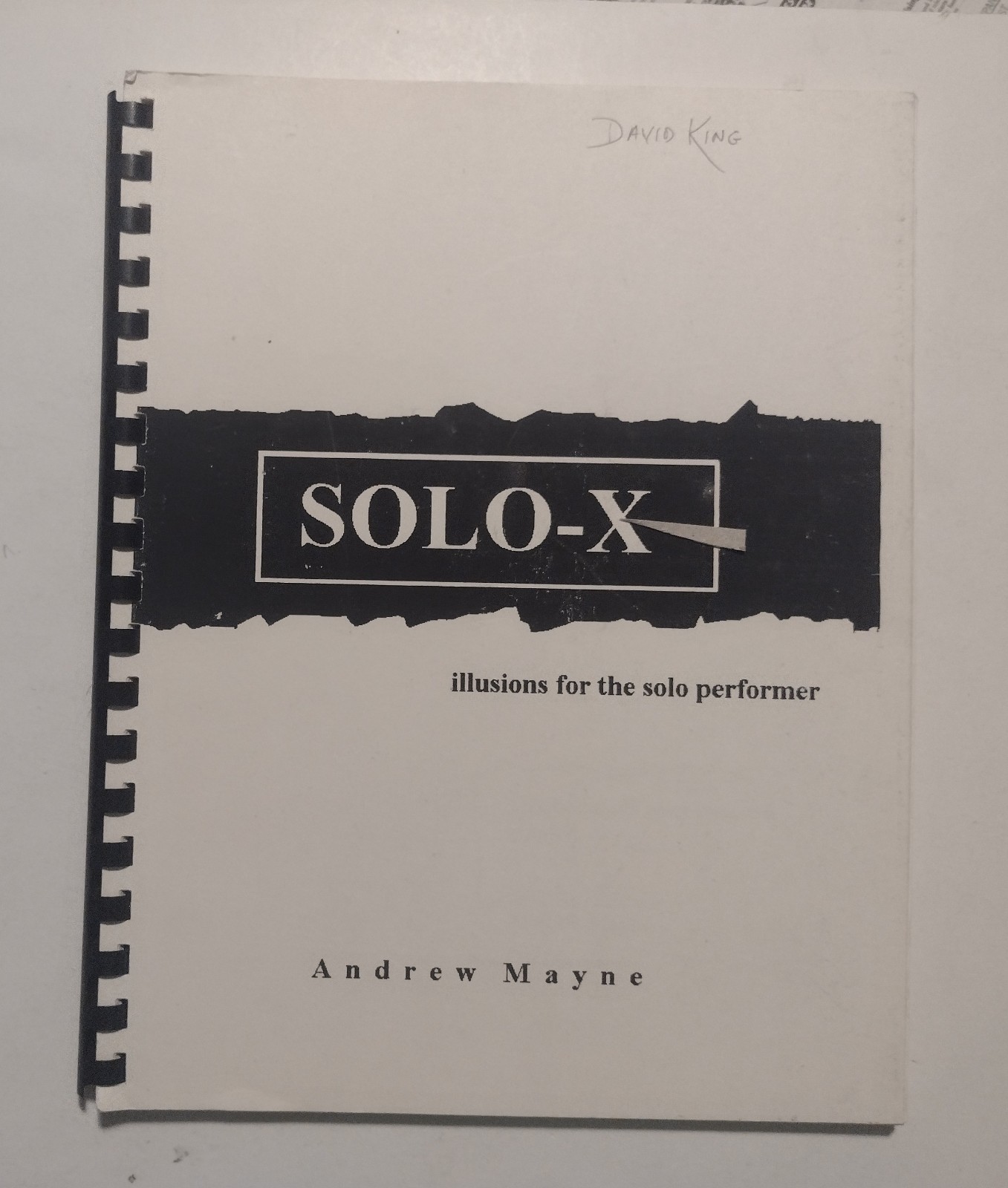 Vintage Solo-X Illusions For Solo Performer by Andrew Mayne Signed & Number     