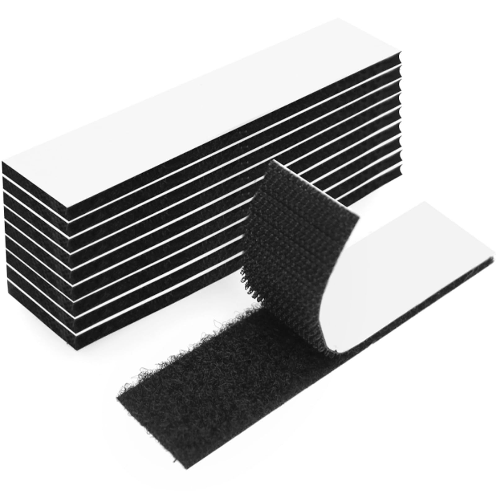 20 Pack 1x4 Inch Hook and Loop Strips with Adhesive Fasten Mounting Tape
