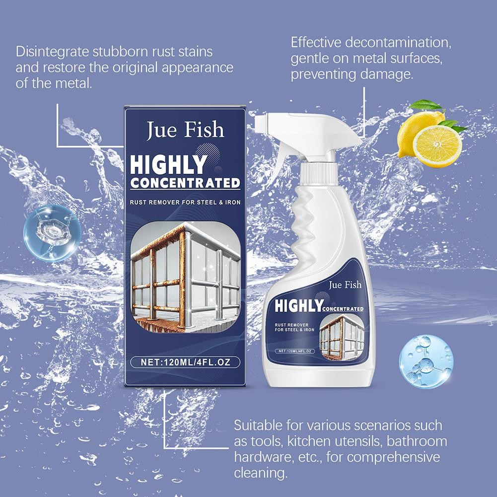 Industrial ﻿Highly Concentrated Rust Remover 120ml For Steel & Iron