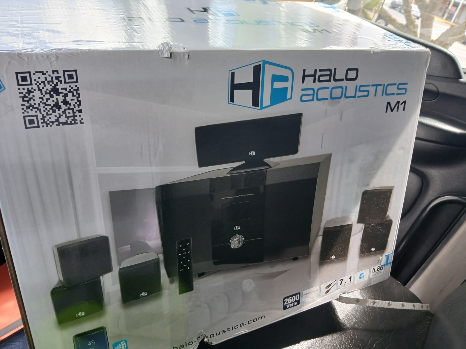 Halo Acoustics M1 7.1 Channel Home Theater Speaker System, HDMI, 2600W, Black