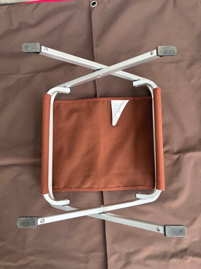 Snow Peak LV-103BR Ottoman Brown w/ Cover Camping Footrest Discontinued Used