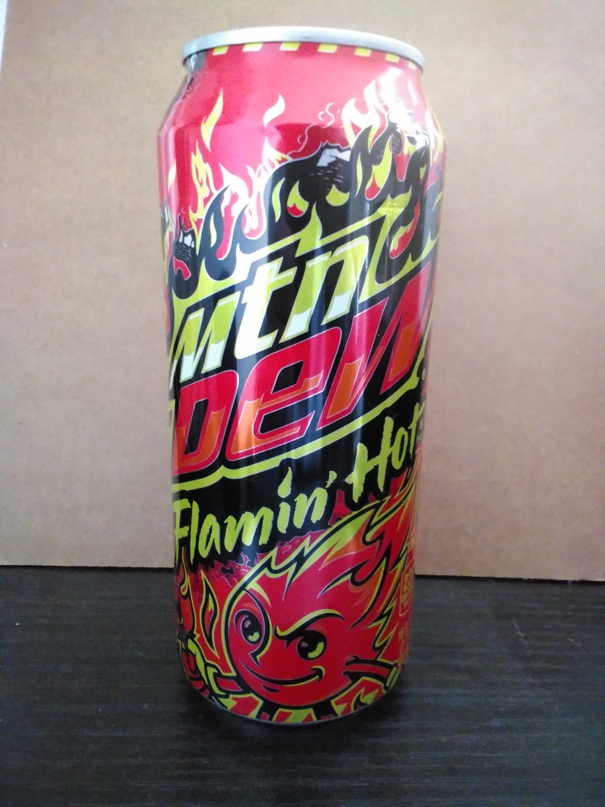 Mountain Dew Flamin Hot - 16oz 1 Can New Full Rare Discontinued Flaming Hot