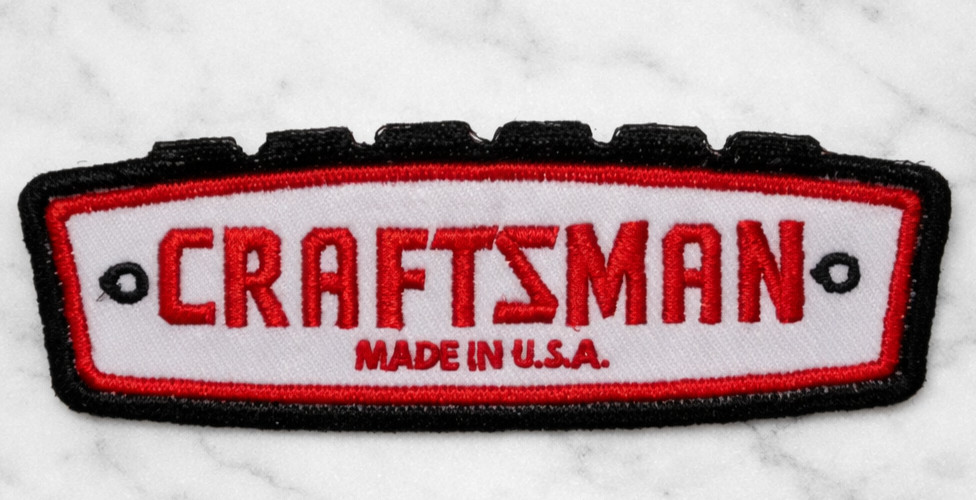 CRAFTSMAN TOOLS EMBROIDERED IRON ON PATCH 4"X1.5" FREE SHIPPING AND TRACKING