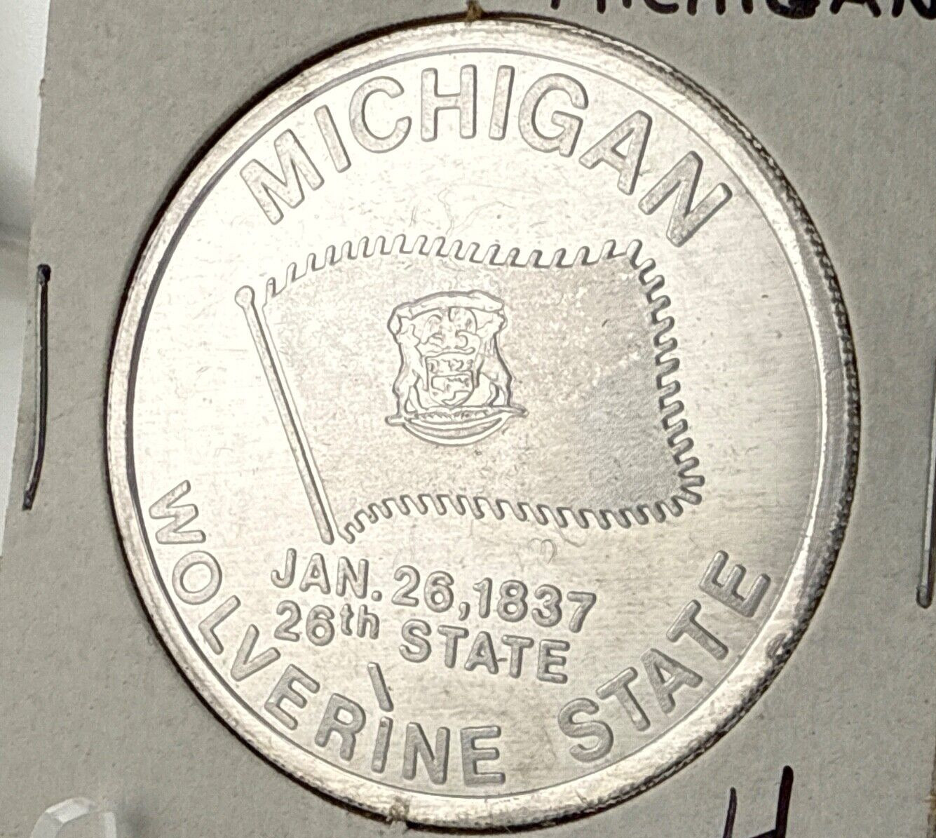Michigan Wolverine State Apple Blossom 26th State Collectible Token SPC128