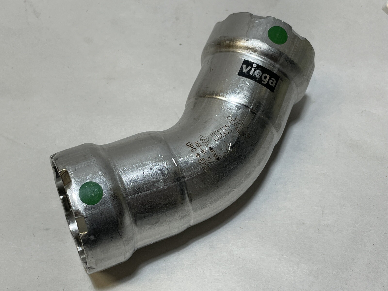VIEGA 1" x 1" Stainless Steel Megapress 45º Elbow 90065