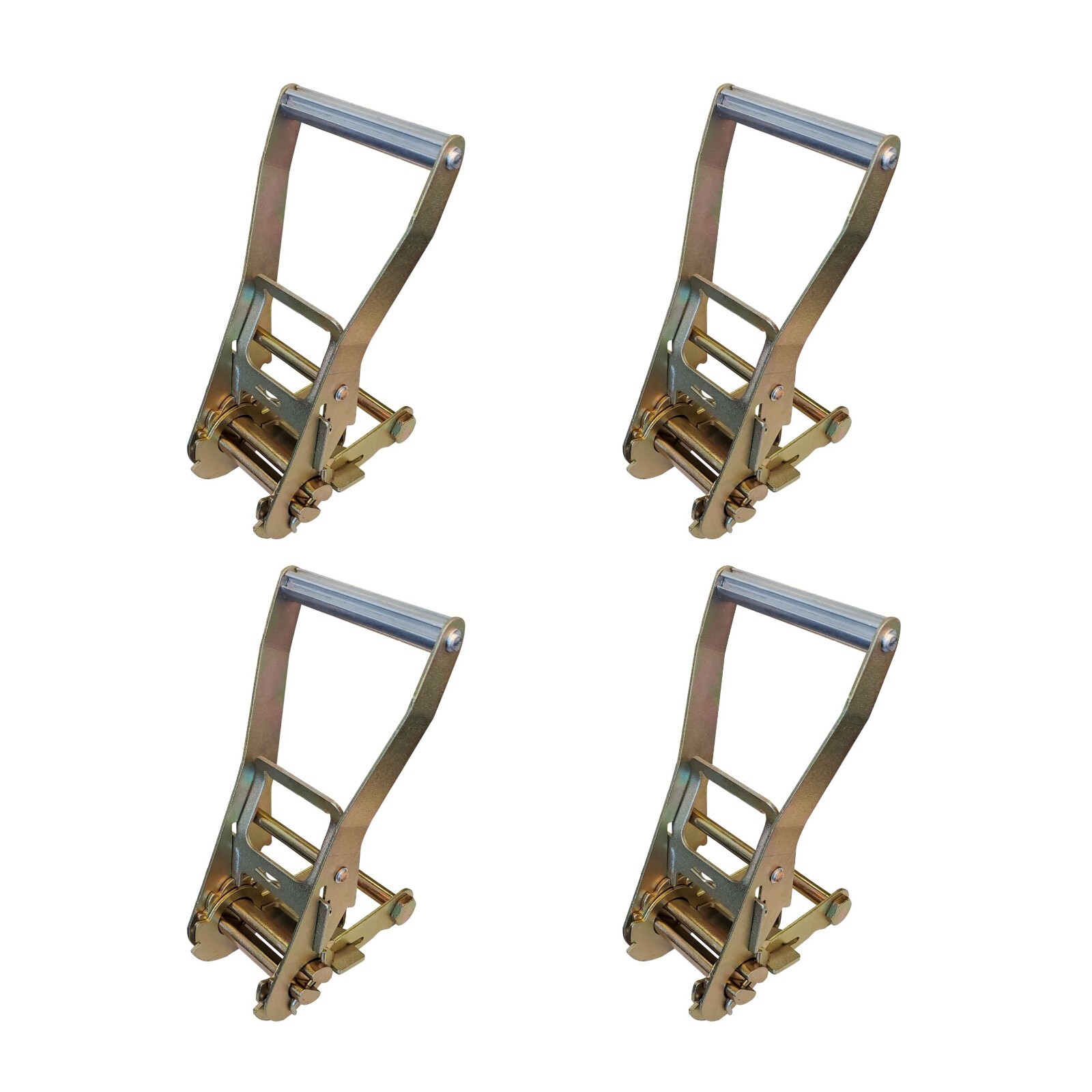 4 Pack 2" Long Handle Ratchet Buckle for Tow Truck Tow Dolly Trailer Powersports