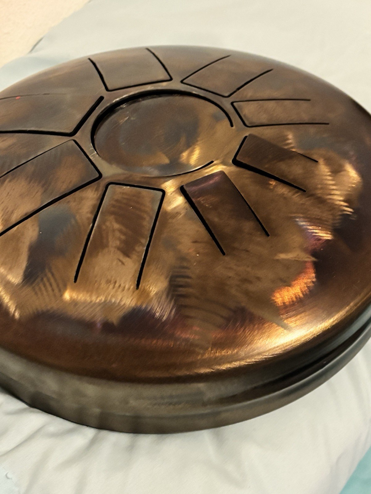 Panda /Tongue Drum 15-inch Steel Tongue ,Namana Bag Hand Crafted /Tuned 9 Notes