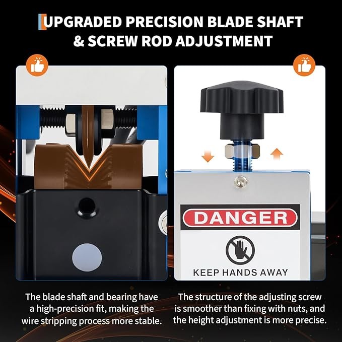 Garvee Portable Electric Wire Stripper 0.06-1" Automatic 5 Channels Copper Tool