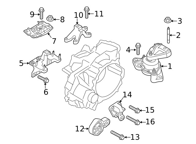 Genuine Ford Automatic Transmission Mount Bracket FB5Z6038E