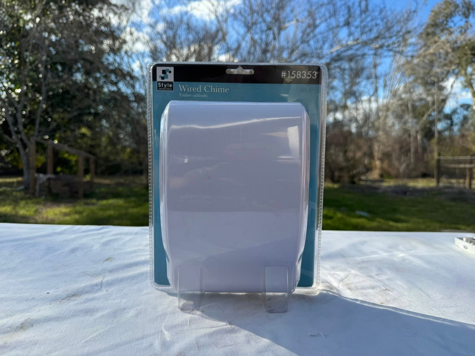 Style Selections Wired Doorbell Chime #158353 New Sealed Door Bell Chime White