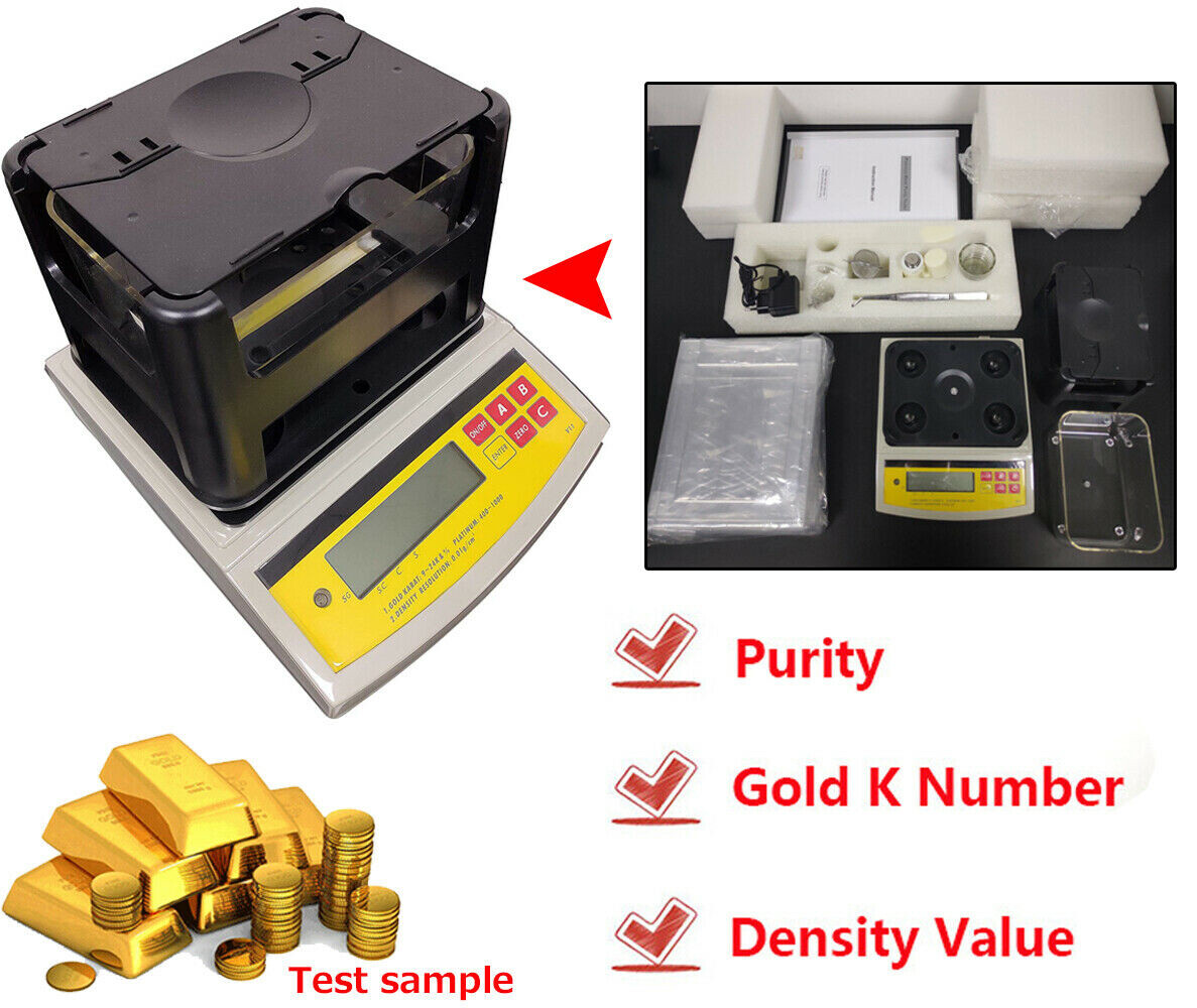 Electronic Gold Tester Machine Gold Density Meter Karat Silver Tester Densimeter