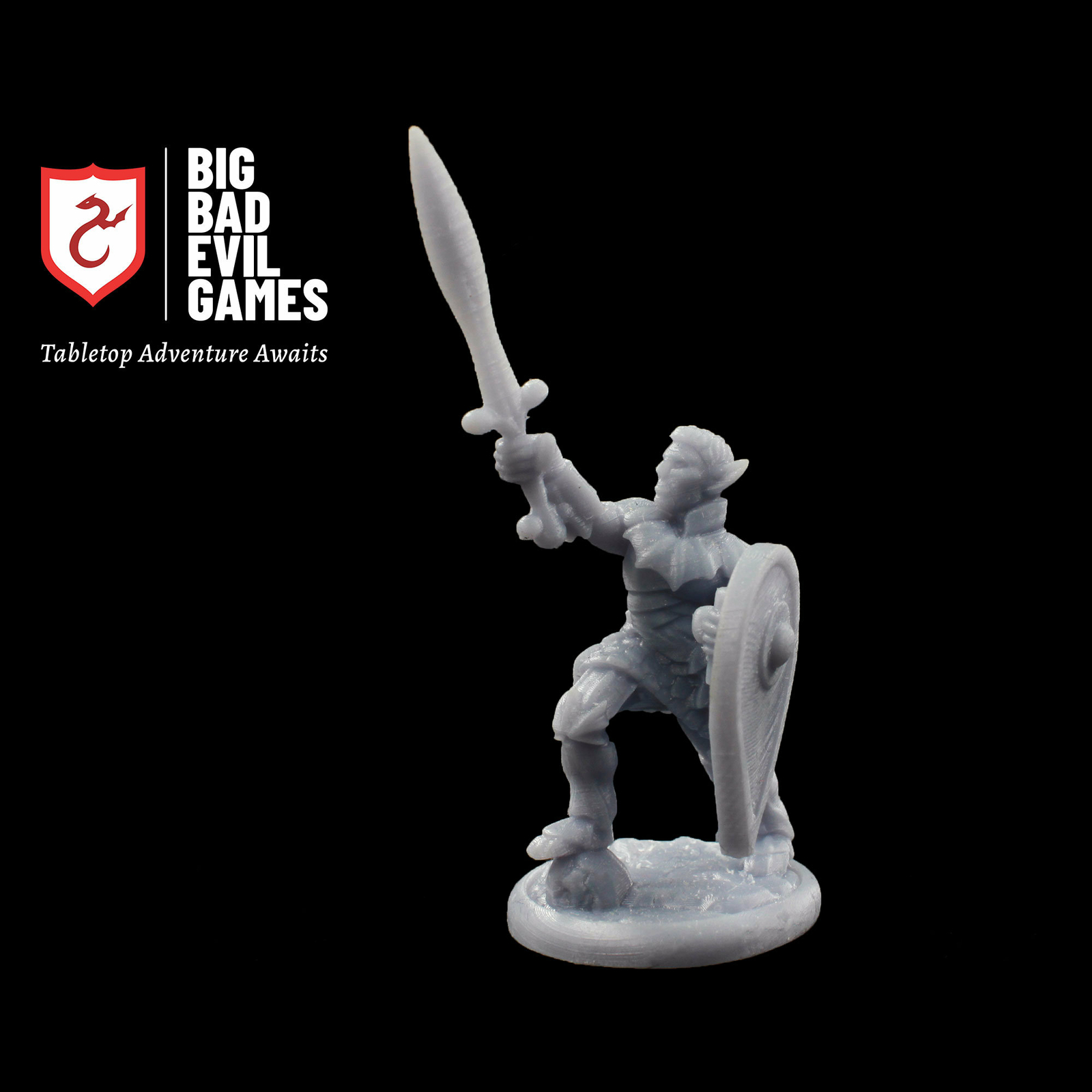 High Elf Fighter Miniature | This 3D printed Elven Warrior is 28mm scale