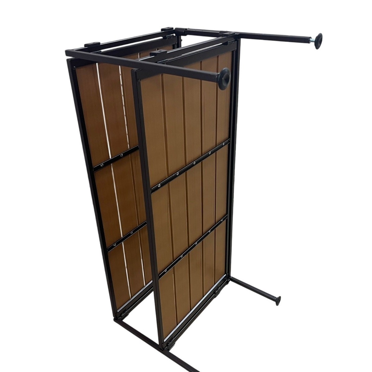 Folding 2-Tier Shoe Rack Entryway Bench Shelf
