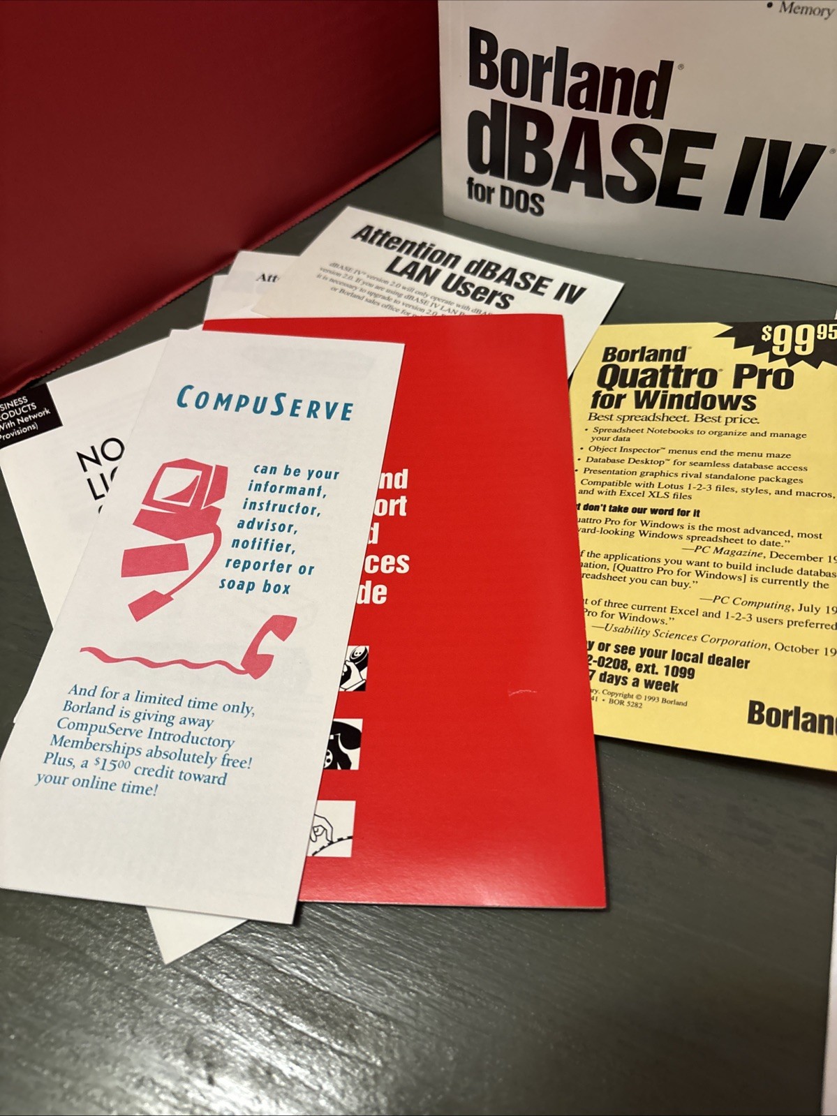 Borland ® dBase IV Version 2.0 Database - 1993 DOS For IBM PCs -